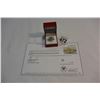 Image 1 : STERLING SILVER GENUINE GREEN AMETHYST AND DIAMOND RING WITH APPRAISEL $1000.00