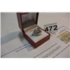 Image 3 : STERLING SILVER GENUINE GREEN AMETHYST AND DIAMOND RING WITH APPRAISEL $1000.00