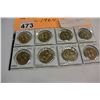 Image 2 : SET OF 8 BEATLES COMMEMORATIVE COINS 1964 VISIT TO USA