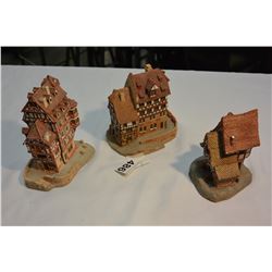 THREE LILLIPUT LANE COLLECTIBLE GERMAN HOUSES