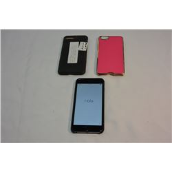 APPLE IPHONE 6 PLUS, SPACE GREY, 64GB, UNLOCKED FOR ANY PROVIDER, COMES WITH 3 CASES, CLEAN PHONE AN