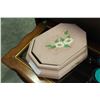 Image 1 : WOOD JEWELERY BOX WITH CONTENTS