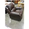 Image 2 : NEW BROWN LEATHER LOOK ROCKING RECLINER CHAIR RETAIL $799