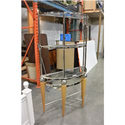 MODERN 3 TIER GLASS SHELF UNIT