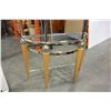Image 2 : MODERN 3 TIER GLASS SHELF UNIT