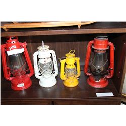 FOUR CAMP LANTERNS