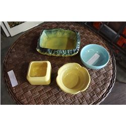 THREE MCCOY US PLANTERS AND BOWL