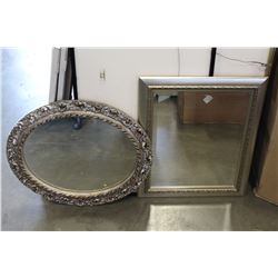 2 DECORATIVE WALL MIRRORS