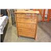 Image 1 : VINTAGE 6 DRAWER SERPENTINE DRESSER