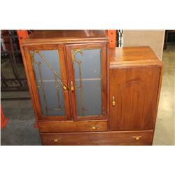 VINTAGE WALNUT TWO LEVEL SIDEBOARD