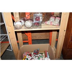 BOX OF CHRISTMAS DECORATIONS AND SCENES