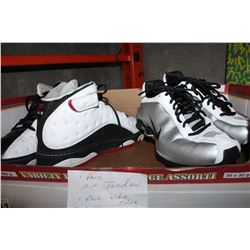 PAIR OF AIR JORDON SIZE 13 RUNNERS AND NIKE SIZE 9