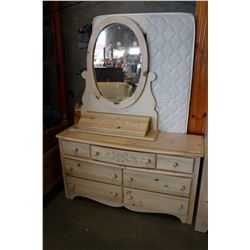 7 DRAWER DRESSER WITH MIRROR