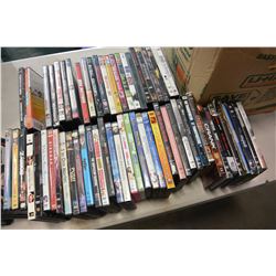 2 BOXES OF DVDS