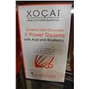 Image 1 : BOX OF XOCAI EXTREME DARK BELGIUM CHOCOLATE SQUARES WITH ACAI AND BLUEBERRY 100 PIECES PER BOX $150 