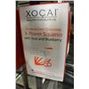 Image 1 : BOX OF XOCAI EXTREME CARK HEALTHY BELGIUM CHOCOLATE SQUARES WITH ACAI AND BLUBERRY 100 PIECES PER BO