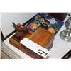 Image 2 : SWISS WATCH INLAID BOX MINIATURE TEAPOTS AND CIGARETTE BOX