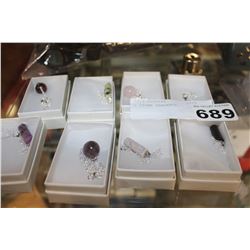 8 STONE PENDENTS