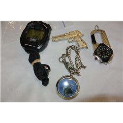 LOTS PROPERTY POCKET WATCH AND STOP WATCH ETC