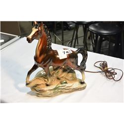 LANE AND CO VINTAGE HORSE LAMP