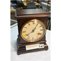 RESTORED AMERICAN WALNUT CASED SHELF CLOCK