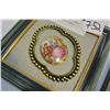 Image 3 : PAIR OF HAND PAINTED LIMOGE LOVESTORY FRAMED CHINAS