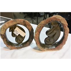 TWO STONE SCULPTURES