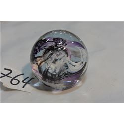 CAITHNESS MOON CRYSTAL ART GLASS PAPER WEIGHT MADE IN SCOTLAND