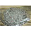 Image 1 : SILVER PLATE TRAY WITH MID CENTURY MODERN LIQUOR GLASSES