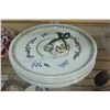 Image 1 : HIGHLY COLLECTIBLE PORTMEIRRON SIX DINNER PLATES AND SMALL BELL
