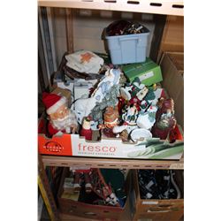 LOT OF ASSORTED CHRISTMAS FIGURES AND DECOR