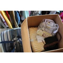 BOX OF BEDDING AND QUILTS