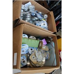 2 BOXES OF OFFICE SUPPLIES AND TAPE