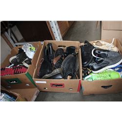 THREE BOXES OF RUNNERS AND BOOTS