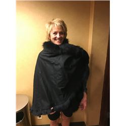 Cashmere and fox cape by Jim Holloway Fur