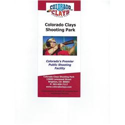 Colorado Clays $40.00 gift certificate