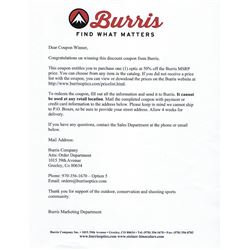 Burris Optics 50% off MSRP Coupon.  Item #1