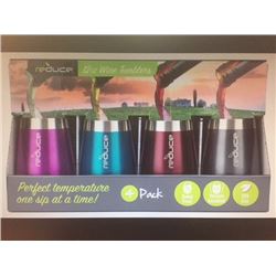 Thermal wine glasses and wine