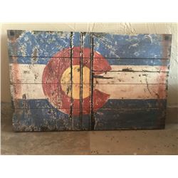 Colorado Flag Print on Wood
