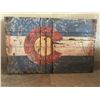 Image 1 : Colorado Flag Print on Wood