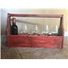 Image 1 : RMBS wine glasses and wine in wooden carrier