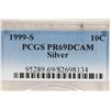 Image 3 : 1999-S SILVER ROOSEVELT DIME PCGS PR69 DCAM