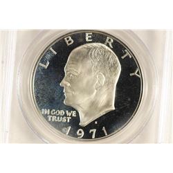 1971-S IKE SILVER DOLLAR PCGS PR68 DCAM