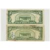 Image 2 : 1934-B $ 53-A $5 SILVER CERTIFICATES BLUE SEALS