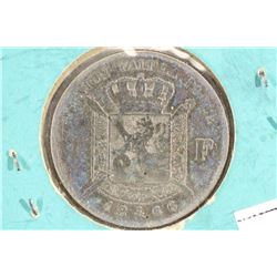 1866 BELGIUM SILVER FRANC