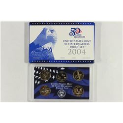 2004 US 50 STATE QUARTERS PROOF SET WITH BOX