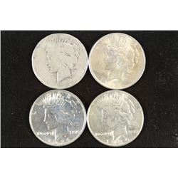 1922, 1923 & 1924 & 1934 PEACE SILVER DOLLARS