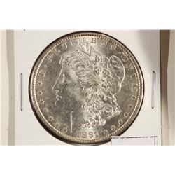 1891-S MORGAN SILVER DOLLAR UNC