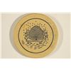 Image 2 : VINTAGE POKER CHIP BEIGE / BLUE WITH ENGRAVED BEE