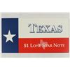 Image 2 : 2000 TEXAS $1 LONE STAR NOTE CRISP UNC